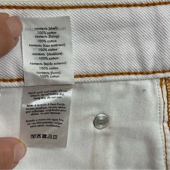 NWT WeWoreWhat White Icon Jean - Straight Leg in Classic Non-Stretch Denim - Picture 15 of 15